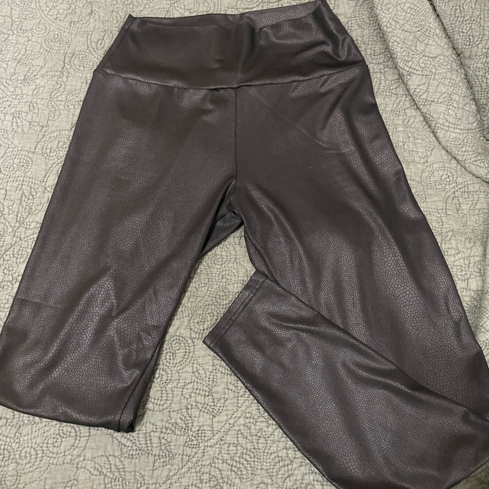 Black Faux Leather Leggings